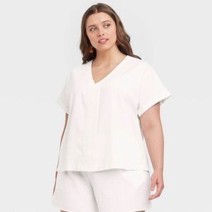 Universal Thread Boxy Linen Blouse